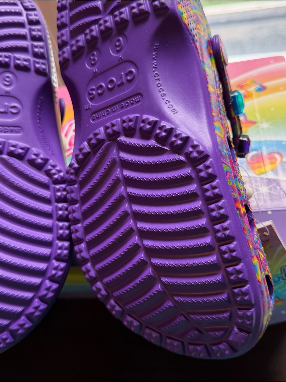 Rare Limited Edition Lisa Frank Crocs Brand New Size 8 with Tags In Box - Picture 2 of 6